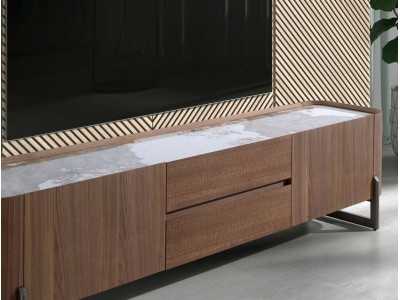 Mueble TV de nogal con tapa cerámico - SYMI