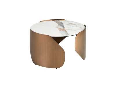 Table basse design avec plateau en marbre porcelaine - ABACO C