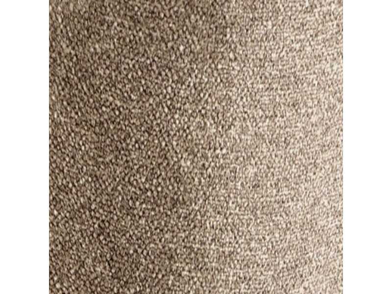 Modern design stool upholstered in fabric with stainless steel legs - ABACO ROND