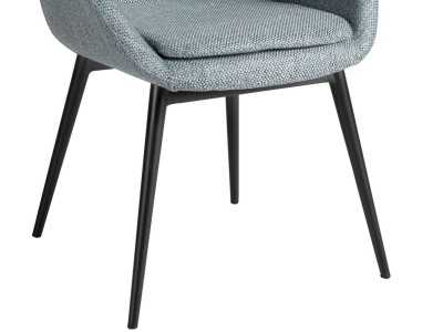 Silla tapizada en tela con patas de acero inoxidable - ABACO EXT
