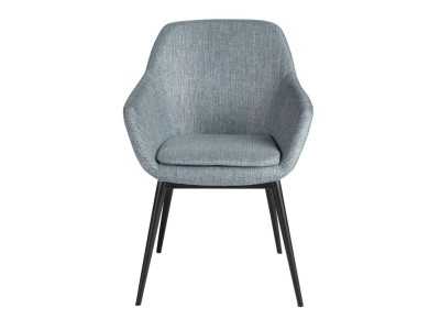 Fabric upholstered chair with stainless steel legs - ABACO EXT