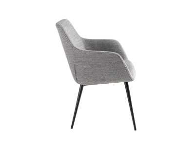 Fabric upholstered chair with stainless steel legs - AABRIA