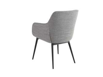 Fabric upholstered chair with stainless steel legs - AABRIA