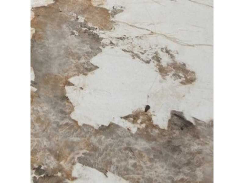 Table de salle à manger ovale fixe en noyer avec plateau en porcelaine effet marbre - VADUZ CERÁMICO