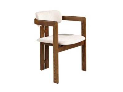 Chaise design en bois massif et tapissé - VADUZ