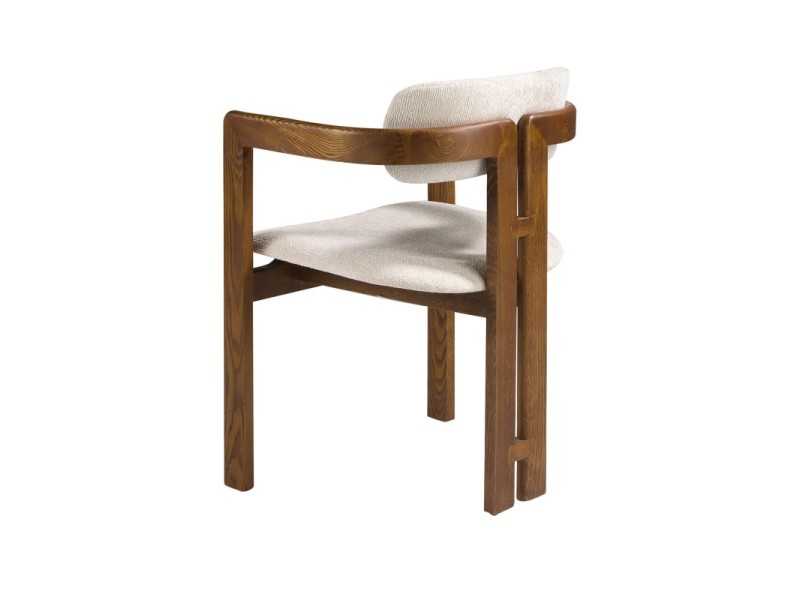 Chaise design en bois massif et tapissé - VADUZ