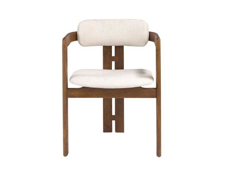 Chaise design en bois massif et tapissé - VADUZ