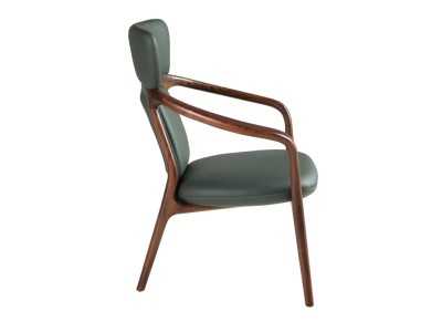 Fauteuil au design moderne recouvert de cuir synthétique - ABELLO