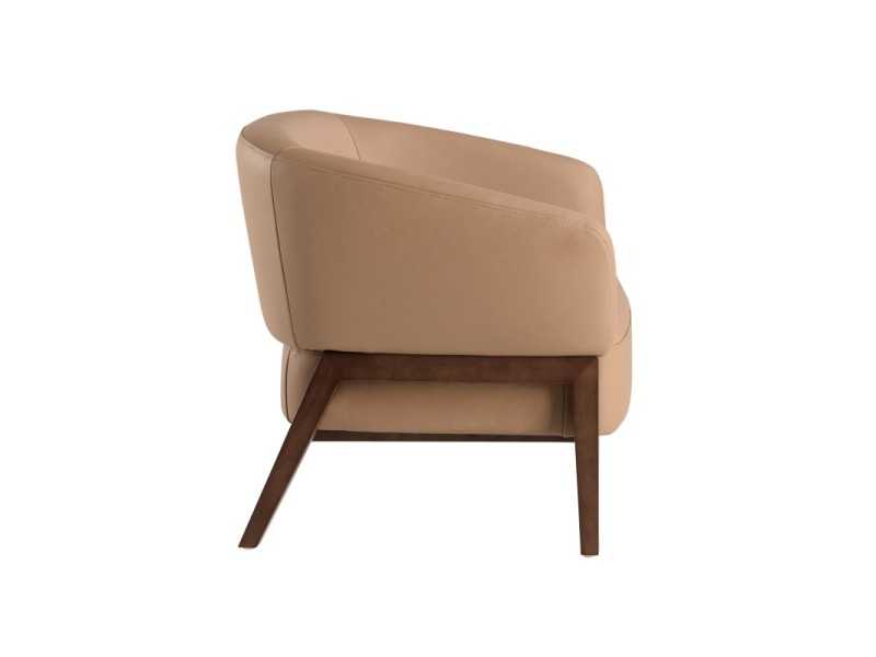 Sillón de diseño moderno tapizado en piel genuina - ABERDEEN