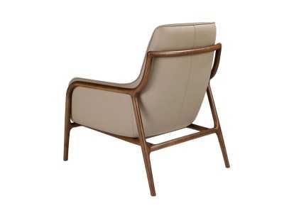 Fauteuil au design moderne tapissé de cuir véritable - ABACON