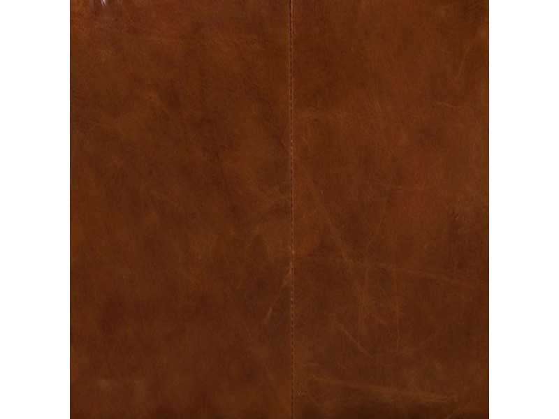 Classic design Chesterfield armchair upholstered in genuine leather with wheels - ARIKA