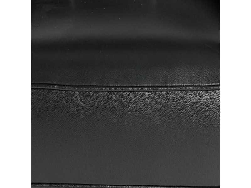 Fauteuil vintage tapissé de cuir noir véritable - DERBY