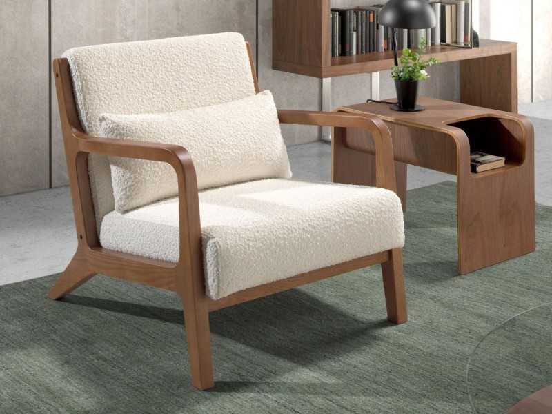 Sillón de diseño de madera vista - PAOLO