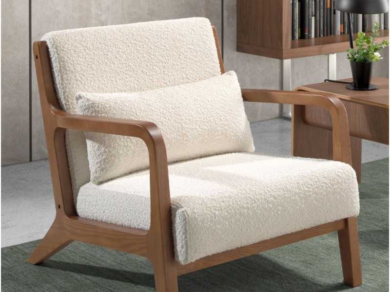 Sillón de diseño de madera vista - PAOLO