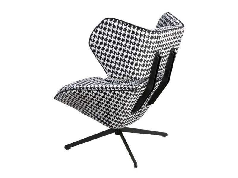 Sillón giratorio de diseño moderno con base de acero inoxidable - TAYLOR