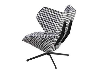 Fauteuil pivotant au design moderne avec piètement en acier inoxydable - TAYLOR