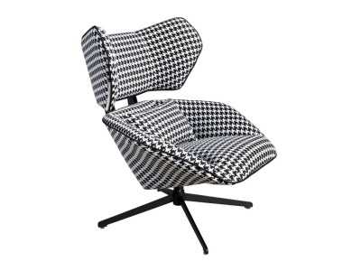 Sillón giratorio de diseño moderno con base de acero inoxidable - TAYLOR