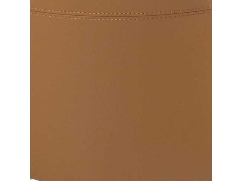 Fauteuil design moderne tapissé de cuir véritable et d'acier inoxydable - AALST