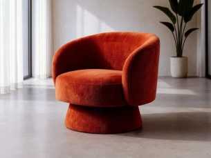 Fauteuil pivotant au design moderne - ALAN TERRACOTA