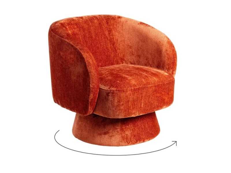 Fauteuil pivotant au design moderne - ALAN TERRACOTA