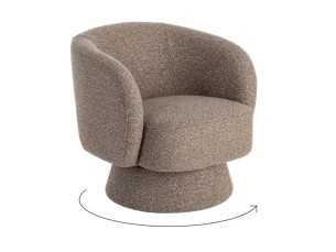 Fauteuil pivotant au design moderne - ALAN BEIGE 2