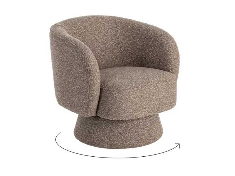 Modern design swivel armchair - ALAN BEIGE