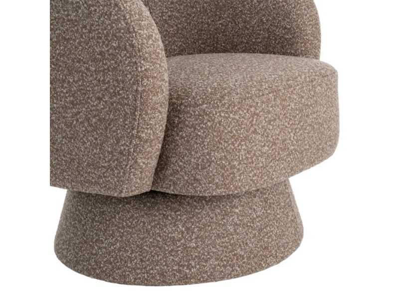 Fauteuil pivotant au design moderne - ALAN BEIGE
