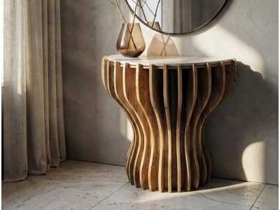 Console design avec plateau en marbre - ABADE