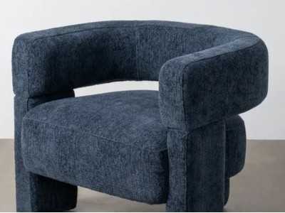 Sillón tapizado de diseño moderno - DARIO AZUL