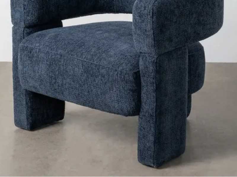 Modern design upholstered armchair - DARIO AZUL