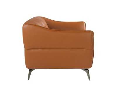 Sillón tipo chester de diseño moderno tapizado en piel genuina - BATH