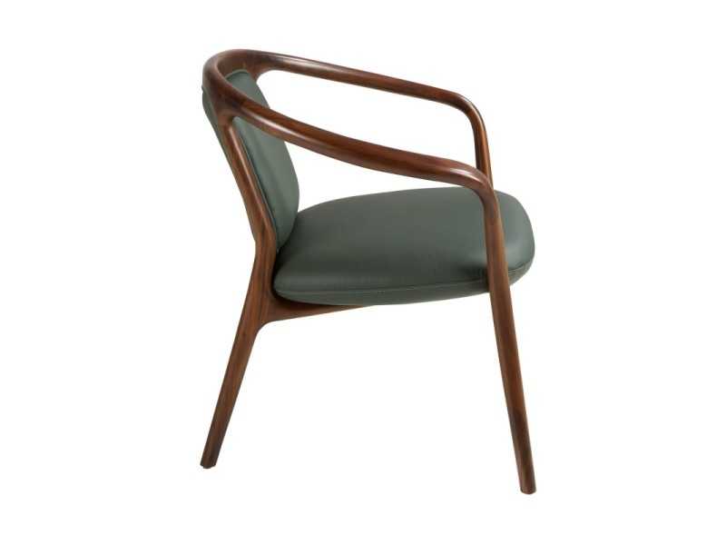 Modern design chair upholstered in synthetic leather - ABELLO