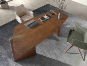 Modern design office desk in wood - ABADAB