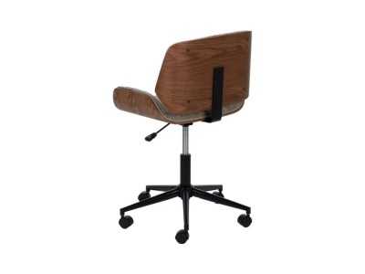 Swivel office chair upholstered in beige fabric - TERZO BEIGE