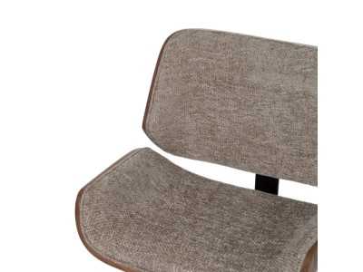 Swivel office chair upholstered in beige fabric - TERZO BEIGE