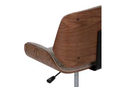 Silla giratoria de oficina tapizada en tela color beige - TERZO BEIGE