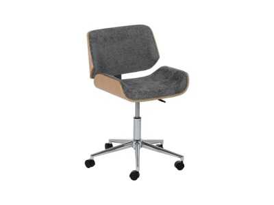Fauteuil de bureau pivotant recouvert de tissu gris - TERZO GRIS