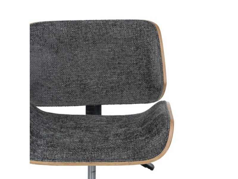 Swivel office chair upholstered in gray fabric - TERZO GRIS