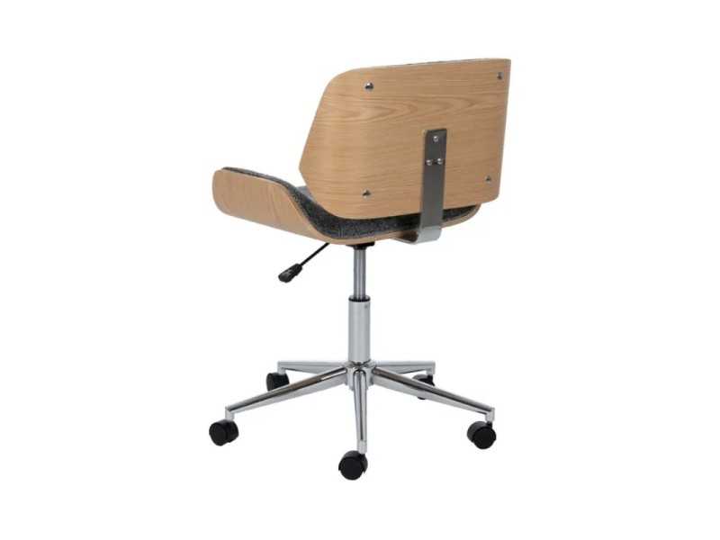 Fauteuil de bureau pivotant recouvert de tissu gris - TERZO GRIS