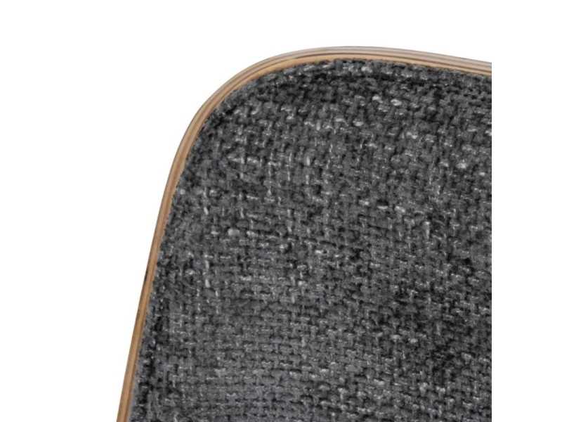 Swivel office chair upholstered in gray fabric - TERZO GRIS