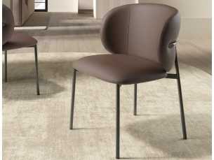 Chaise design avec pieds en acier inoxydable - ABACIAL 2