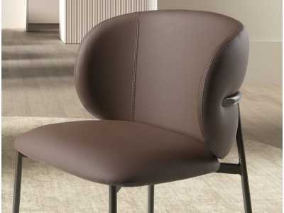 Designer chair with stainless steel legs - ABACIAL