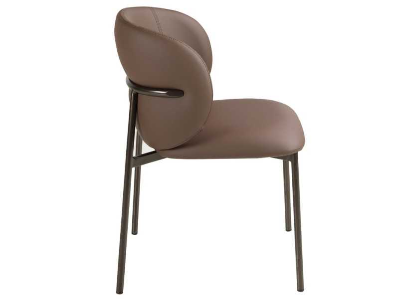 Silla de diseño con patas de acero inoxidable - ABACIAL