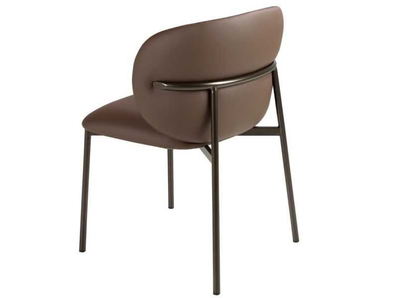 Designer chair with stainless steel legs - ABACIAL