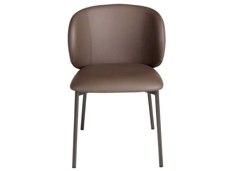 Silla de diseño con patas de acero inoxidable - ABACIAL