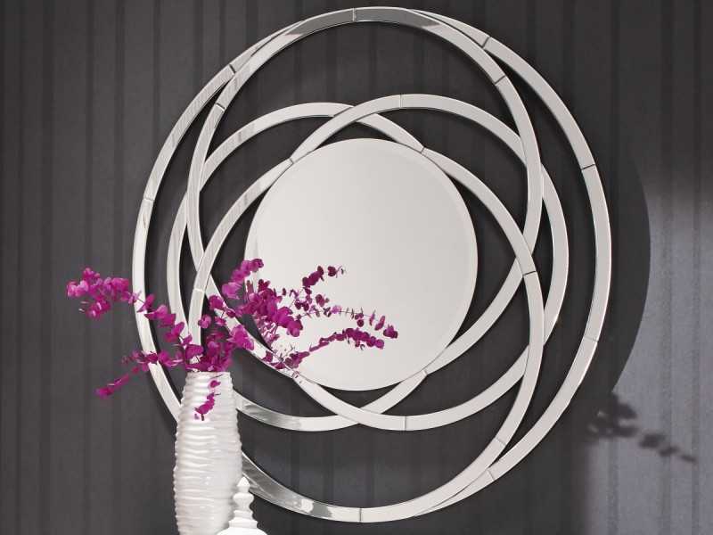 Round mirror with a modern design - ALAIN