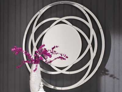Round mirror with a modern design - ALAIN