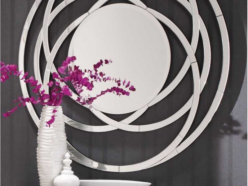 Round mirror with a modern design - ALAIN
