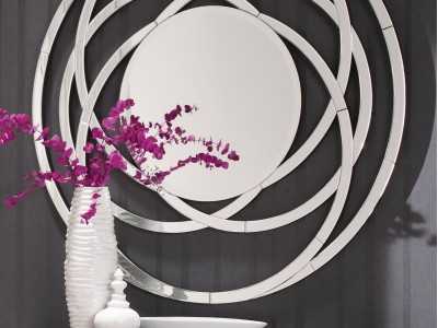 Round mirror with a modern design - ALAIN