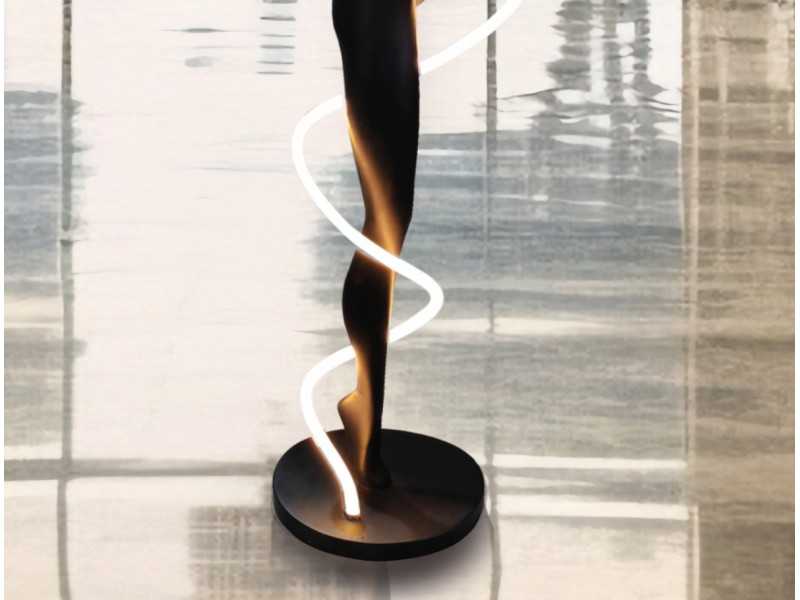 Lacquered fiberglass sculpture lamp - BALLERINE